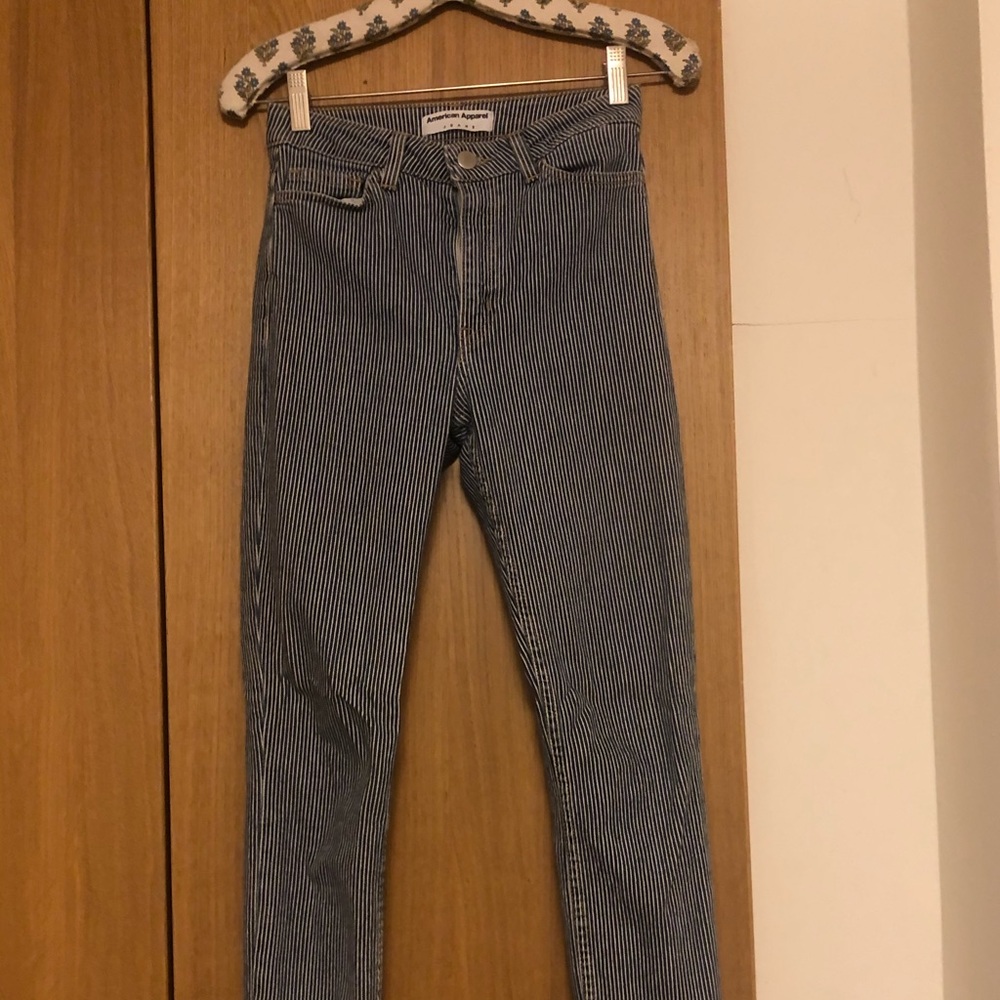 American apparel vintage striped jeans